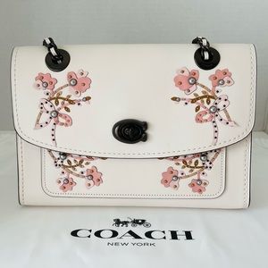 NWT Coach Parker Floral Embroidery with Dust Bag